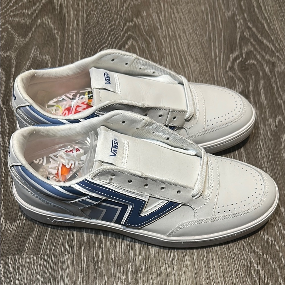 VANS Penn x Lowland ComfyCush Blanc De Blanc Navy Sneakers